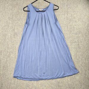 Umgee USA Sleeveless Light Blue Pleated Dress S